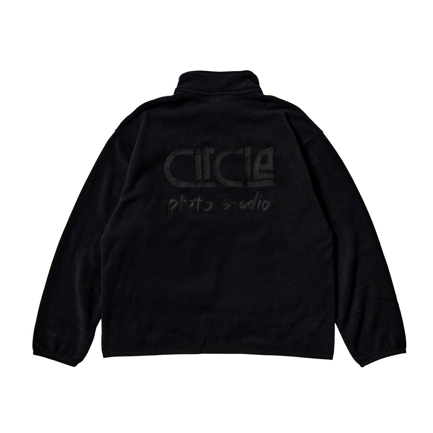 EMBROIDERY LOGO PULLOVER FLEECE / BLACK