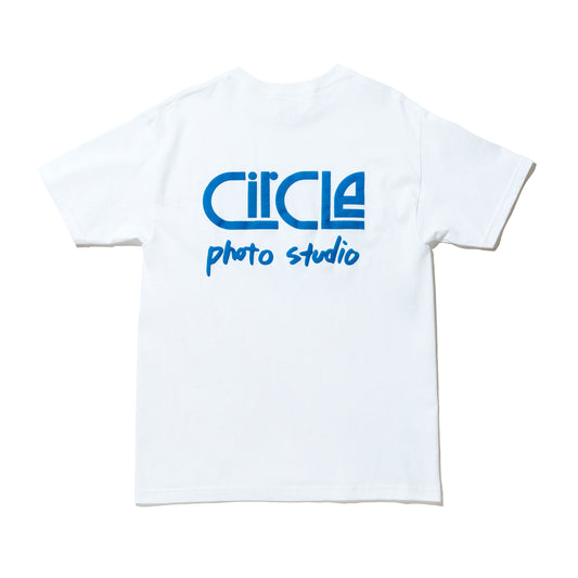 circle Logo Tee White x Puff Blue